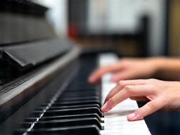 Piano instruction at music academy